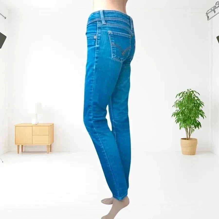 Jeans vintage y2k Levis Strauss 571, ajuste slim, cintura baixa – photo 7